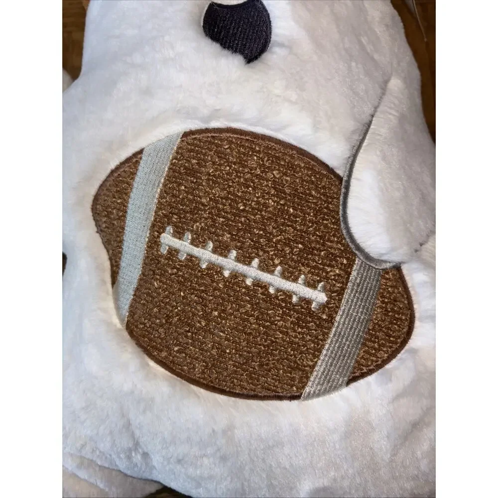 Martha Stewart Halloween Ghost With Football Faux Fur Beanie Decorative Pillow